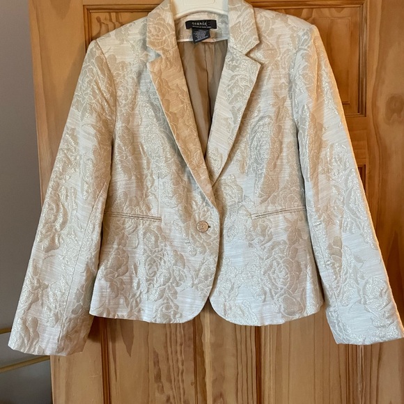 George Jackets & Blazers - George Elegant Cream Patterned Blazer